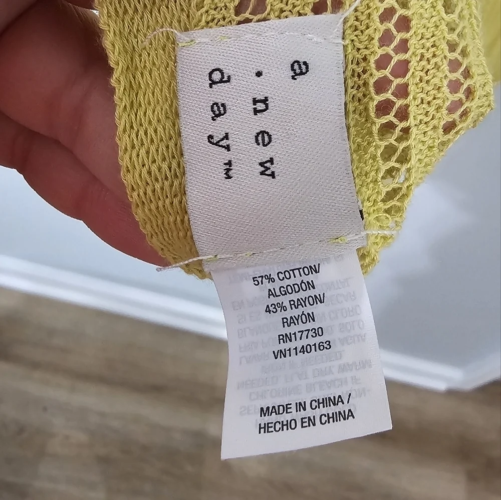 Women's Oblong Travel Wrap Scarf in yellow A New Day, One Size